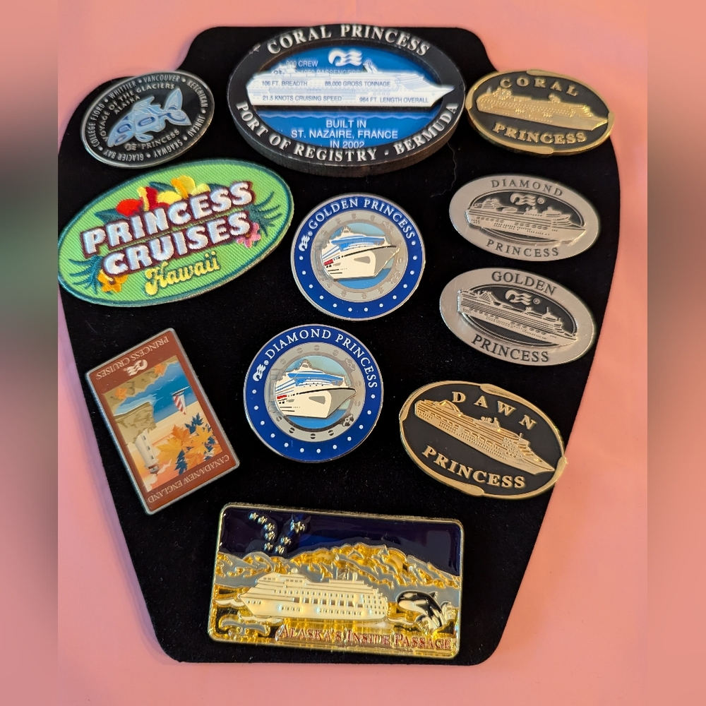 Princess Cruise Refrigerator Magnet Collection.
